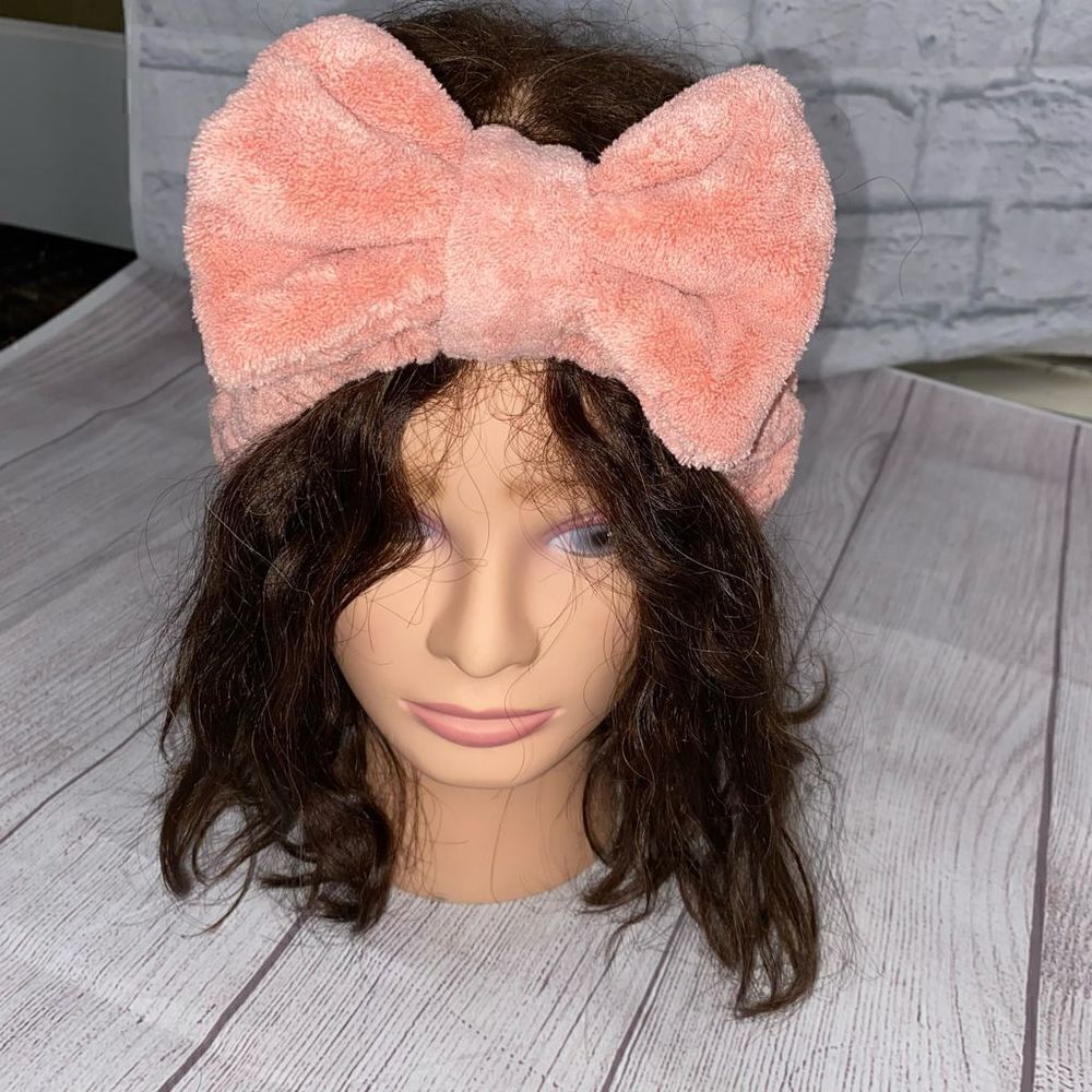 Headband elastic wrap w/bow little girls